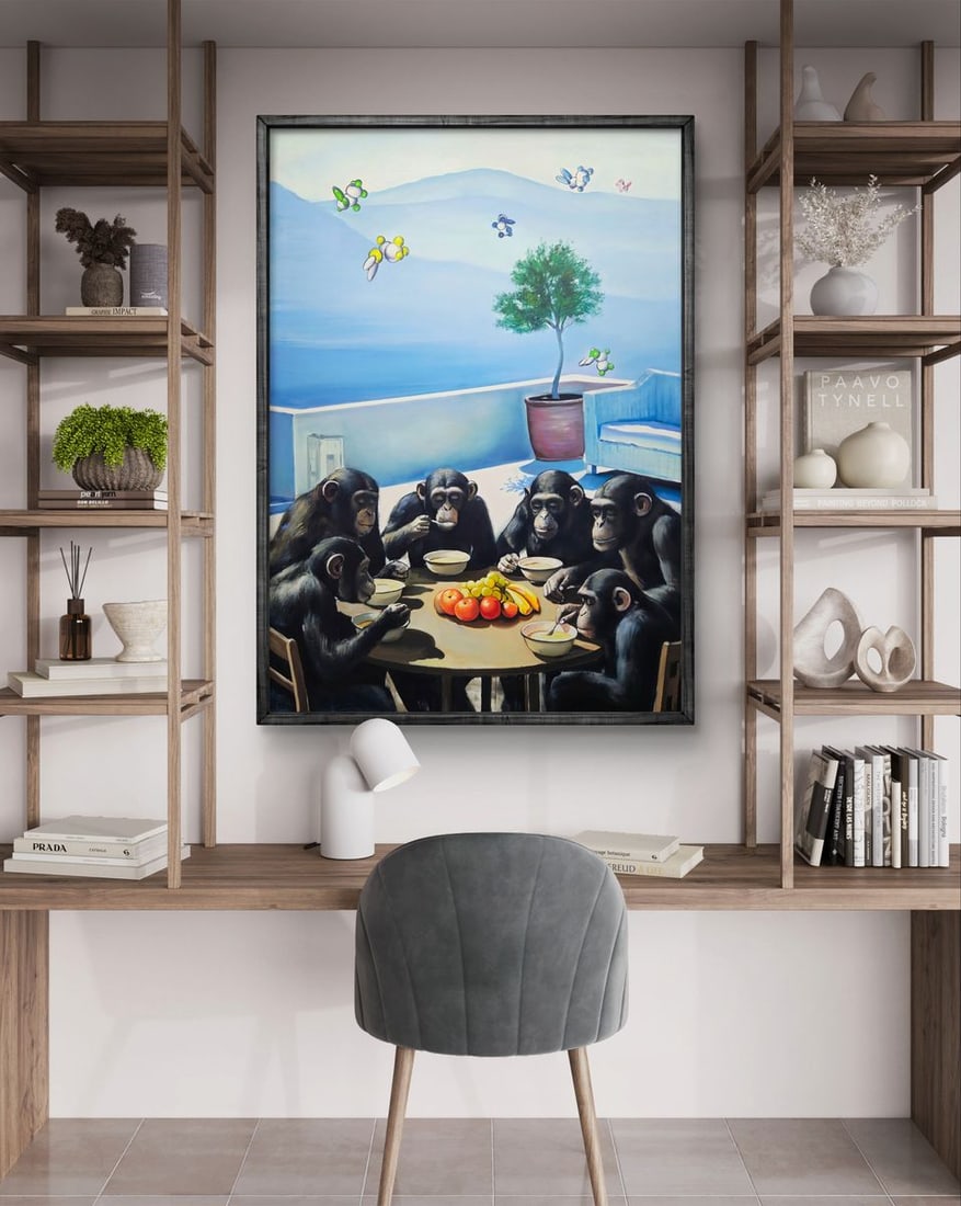 Oil painting Monkeys on vacation Igor Konovalov - 2