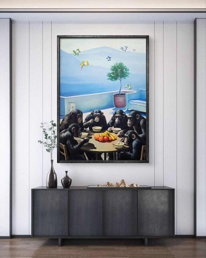 Oil painting Monkeys on vacation Igor Konovalov - 3