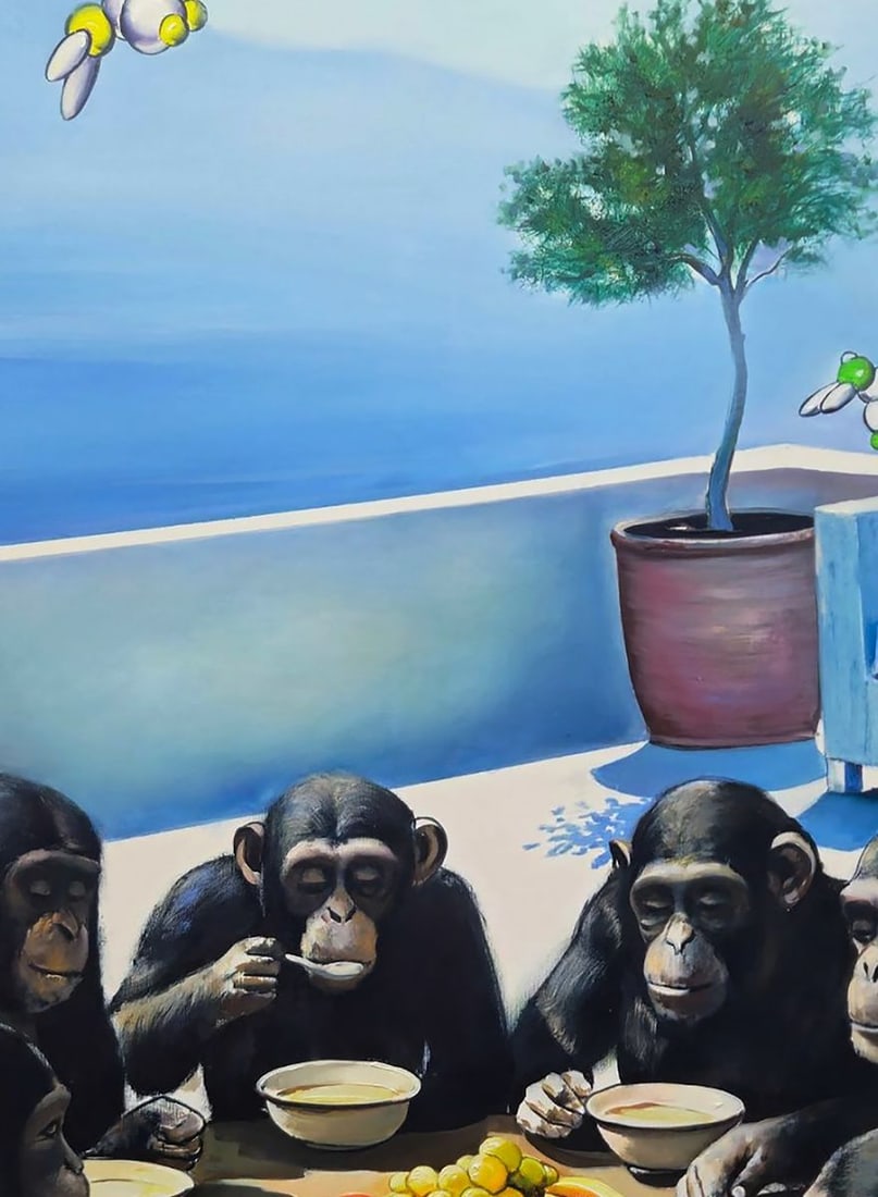 Oil painting Monkeys on vacation Igor Konovalov - 8