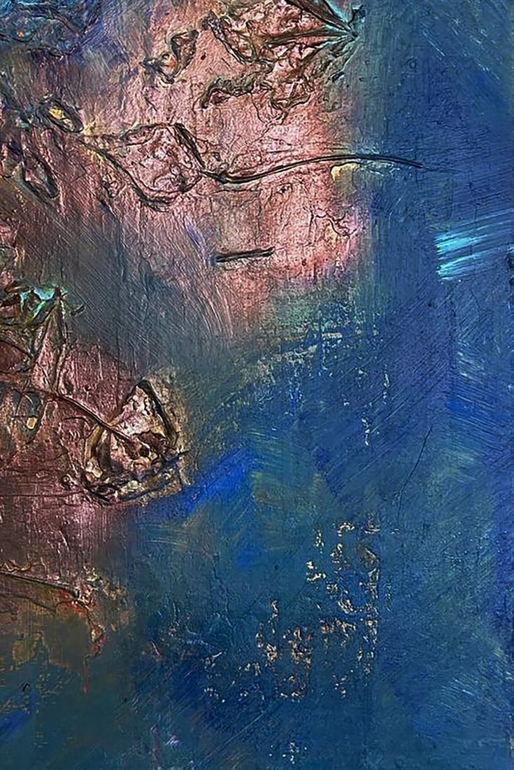 Acrylic painting Leaves in water Olga Melezhik - 4