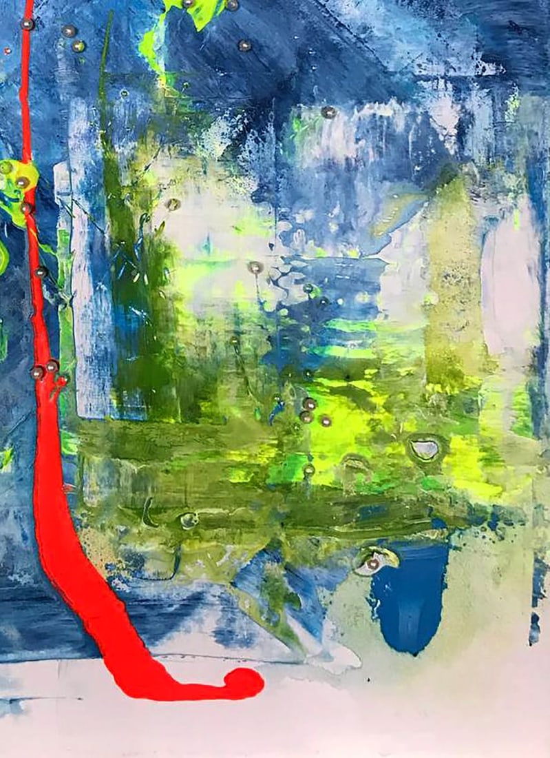 Acrylic painting Torn beads Olga Melezhik - 7