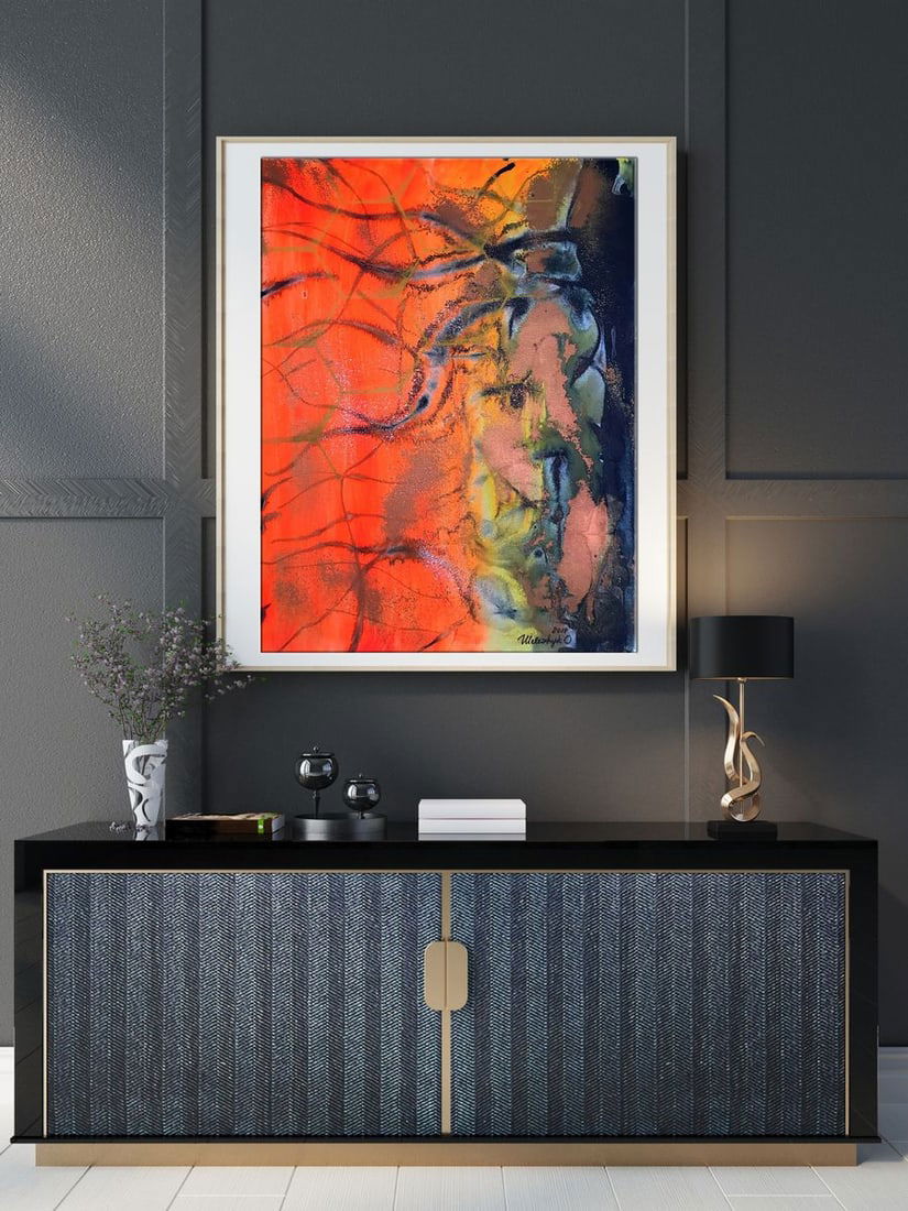 Acrylic painting The candle was burning Olga Melezhik - 3