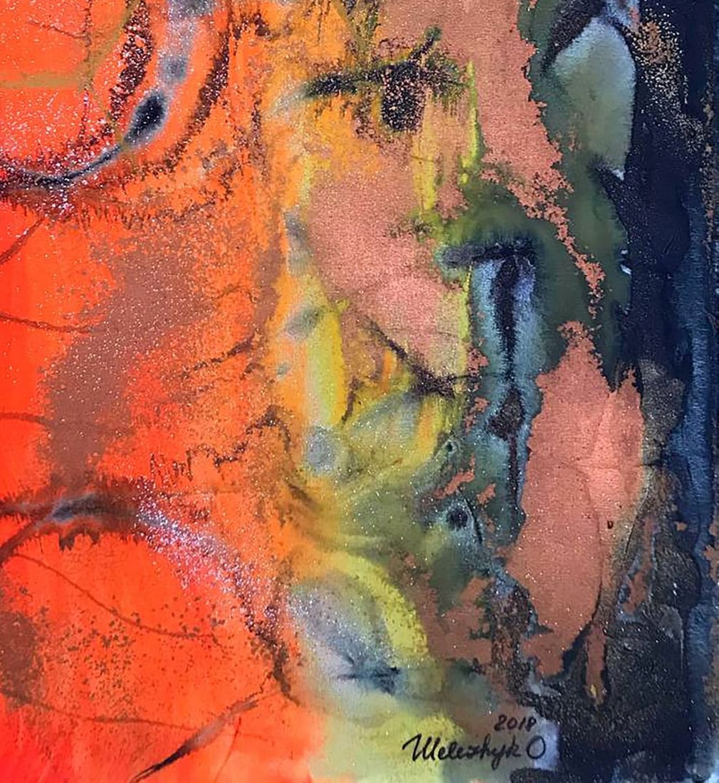 Acrylic painting The candle was burning Olga Melezhik - 7