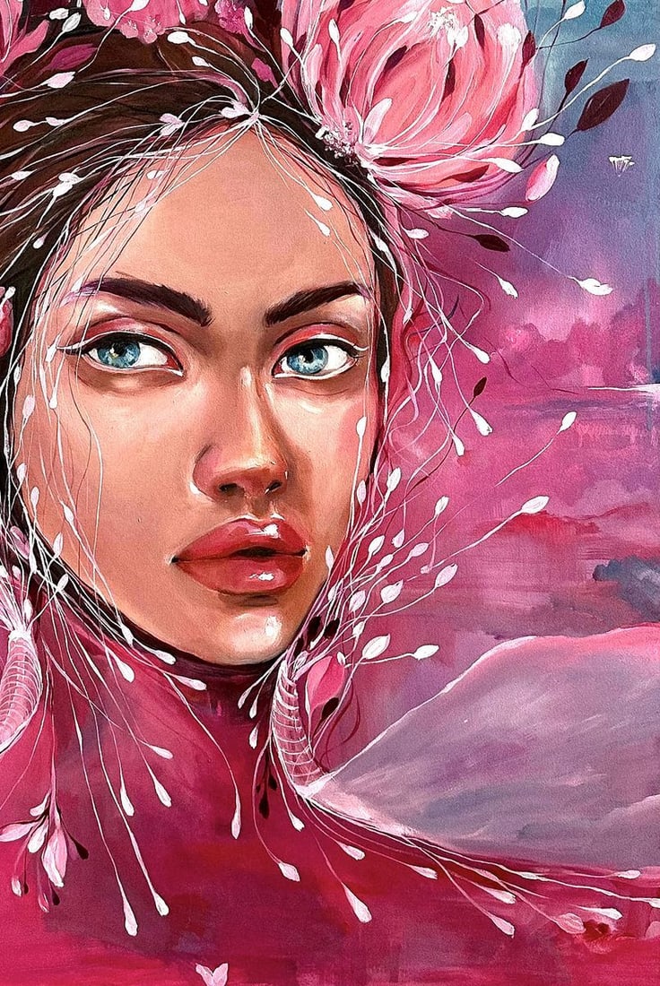 Oil painting Pions Victoria Kagalovska - 7