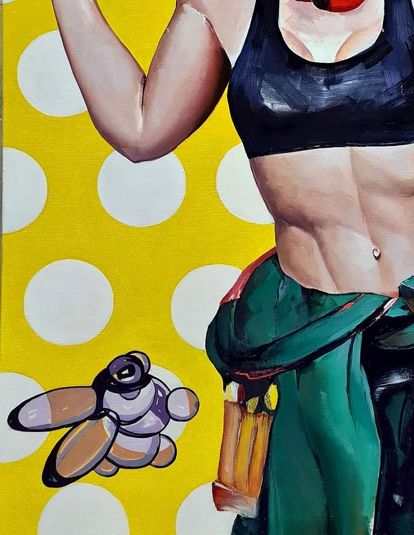 Oil painting Girl with a hammer Igor Konovalov - 6