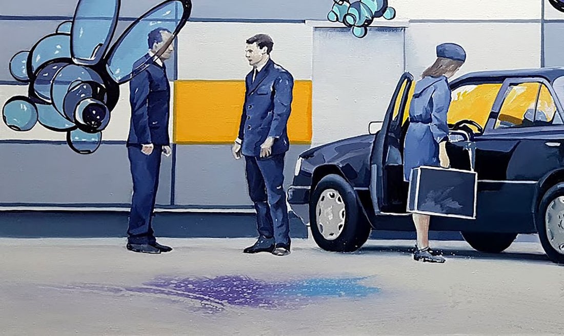 Oil painting Experts are conducting the investigation Igor Konovalov - 6