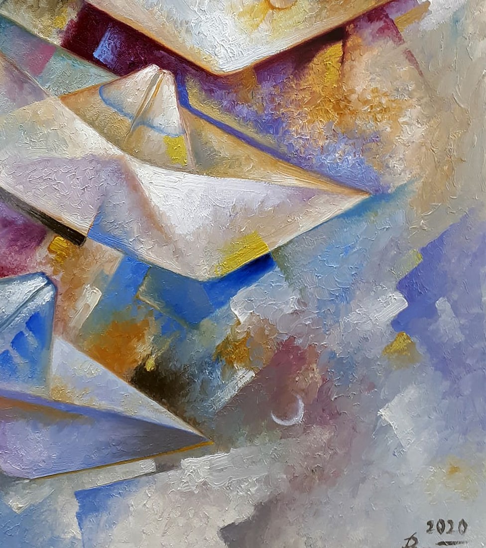 Oil painting Paper boats Sergey Voichenko - 7