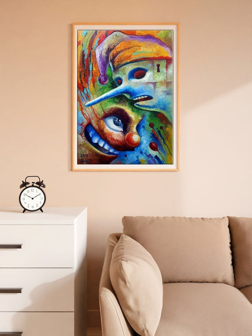 Oil painting Pinocchio and the red-haired clown Sergey Voichenko - 3