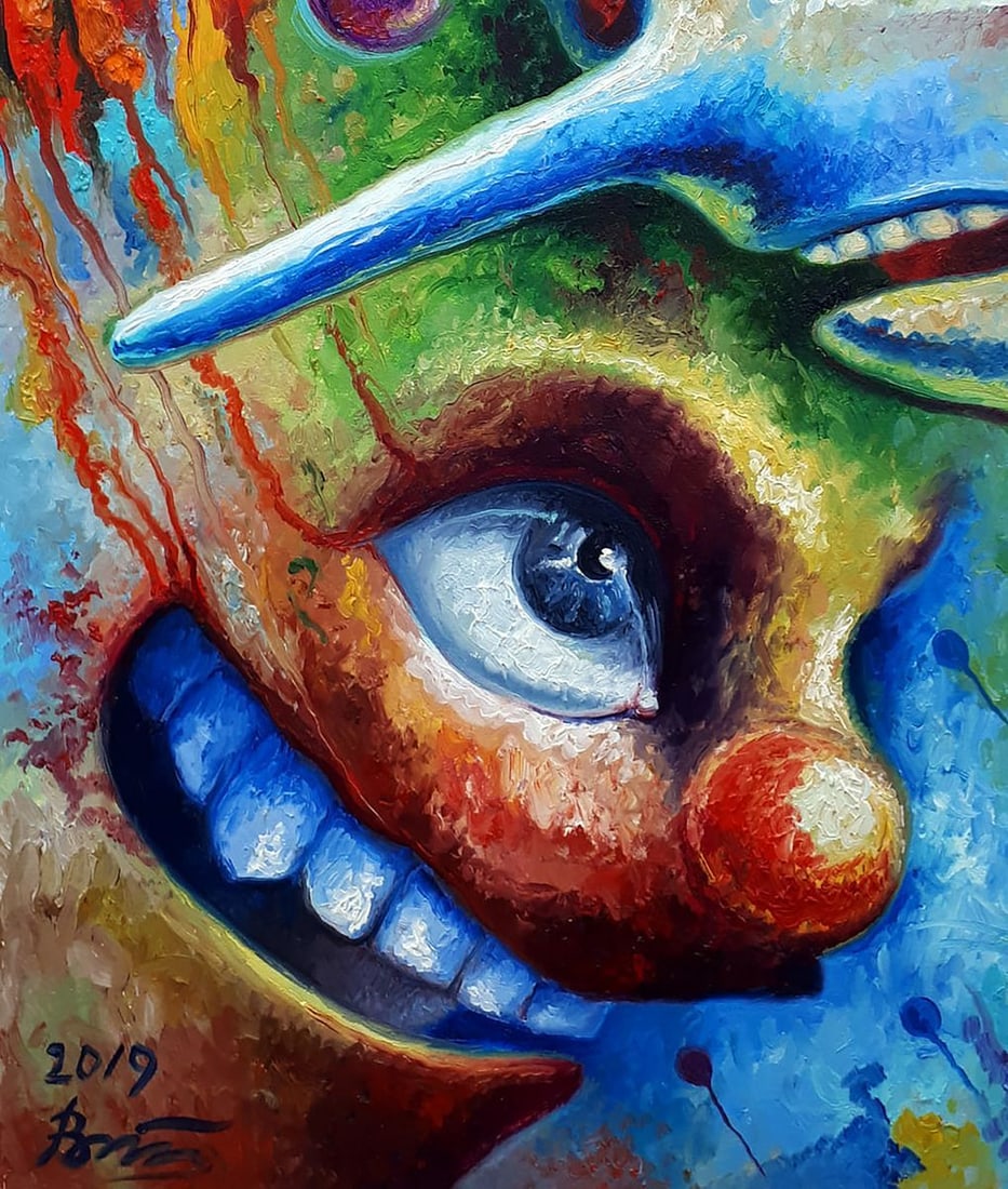 Oil painting Pinocchio and the red-haired clown Sergey Voichenko - 6