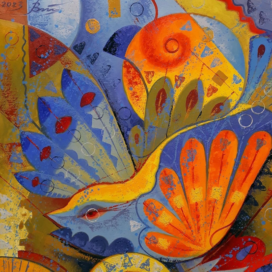 Oil painting Bird of the sun Sergey Voichenko - 4