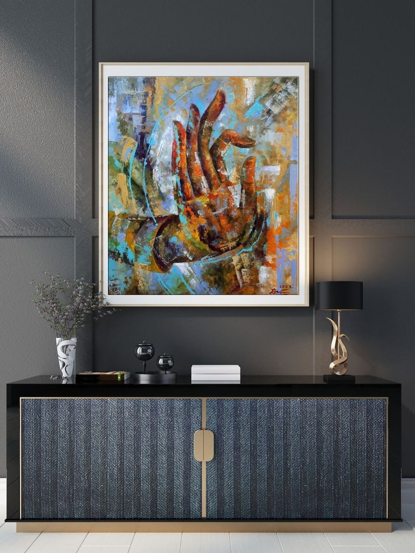 Oil painting Buddha's hand Sergey Voichenko - 2