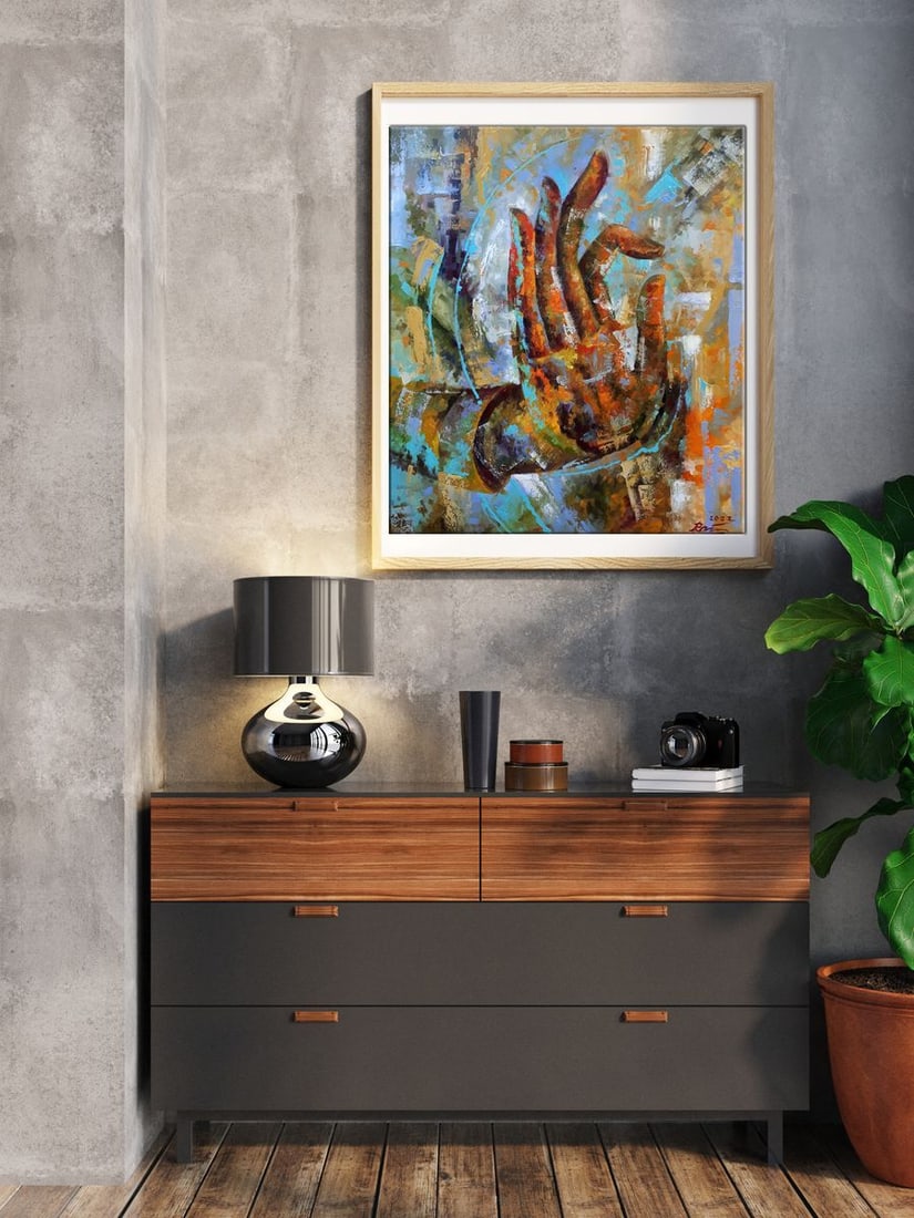 Oil painting Buddha's hand Sergey Voichenko - 3