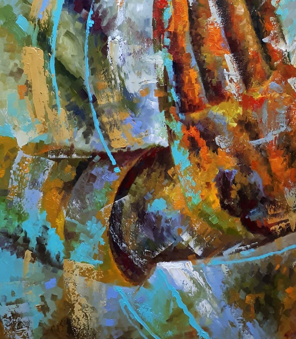 Oil painting Buddha's hand Sergey Voichenko - 6