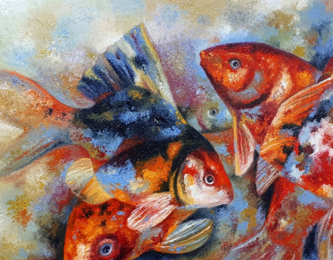 Oil painting Seven goldfish Sergey Voichenko - 4