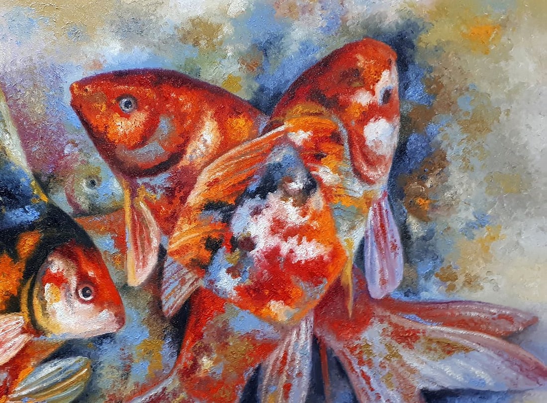 Oil painting Seven goldfish Sergey Voichenko - 5