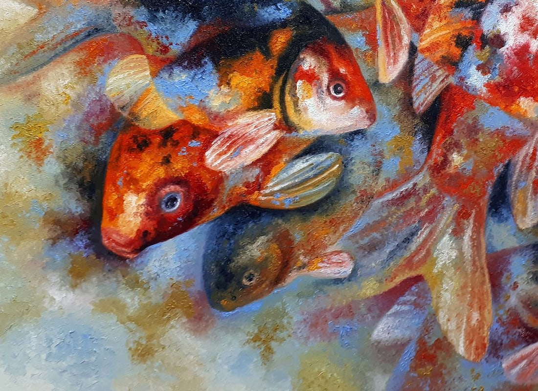 Oil painting Seven goldfish Sergey Voichenko - 6