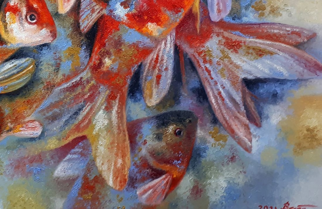 Oil painting Seven goldfish Sergey Voichenko - 7