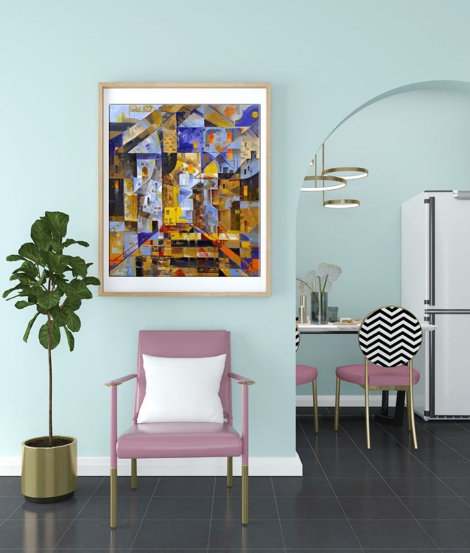 Oil painting Old town in the evening Sergey Voichenko - 2