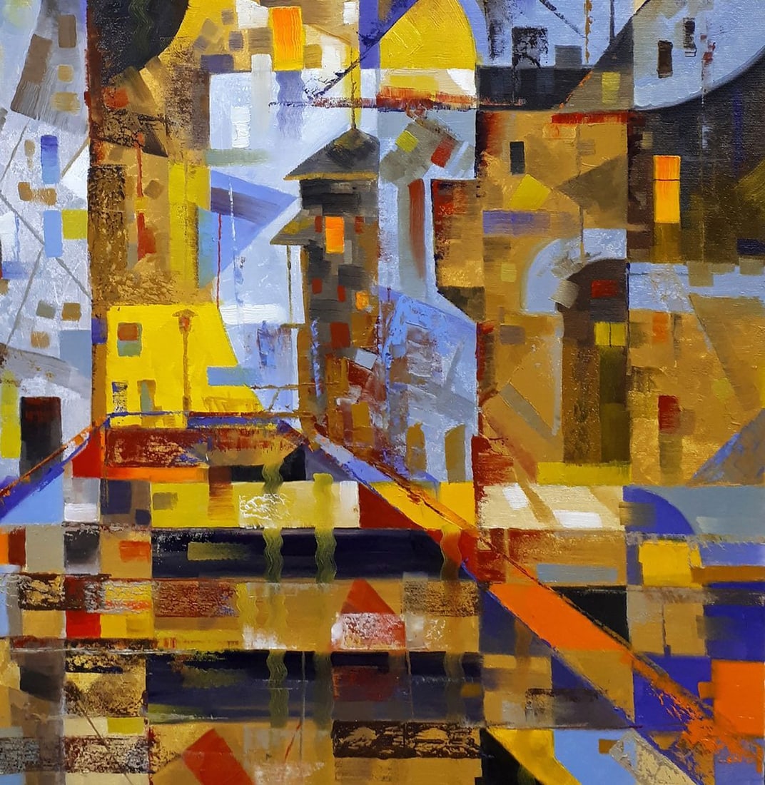 Oil painting Old town in the evening Sergey Voichenko - 7