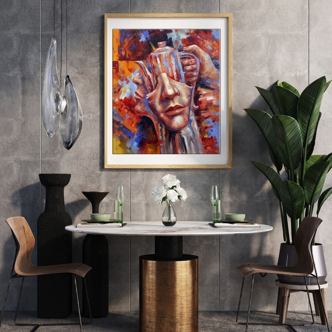 Oil painting Yes but first the coffee Sergey Voichenko - 3