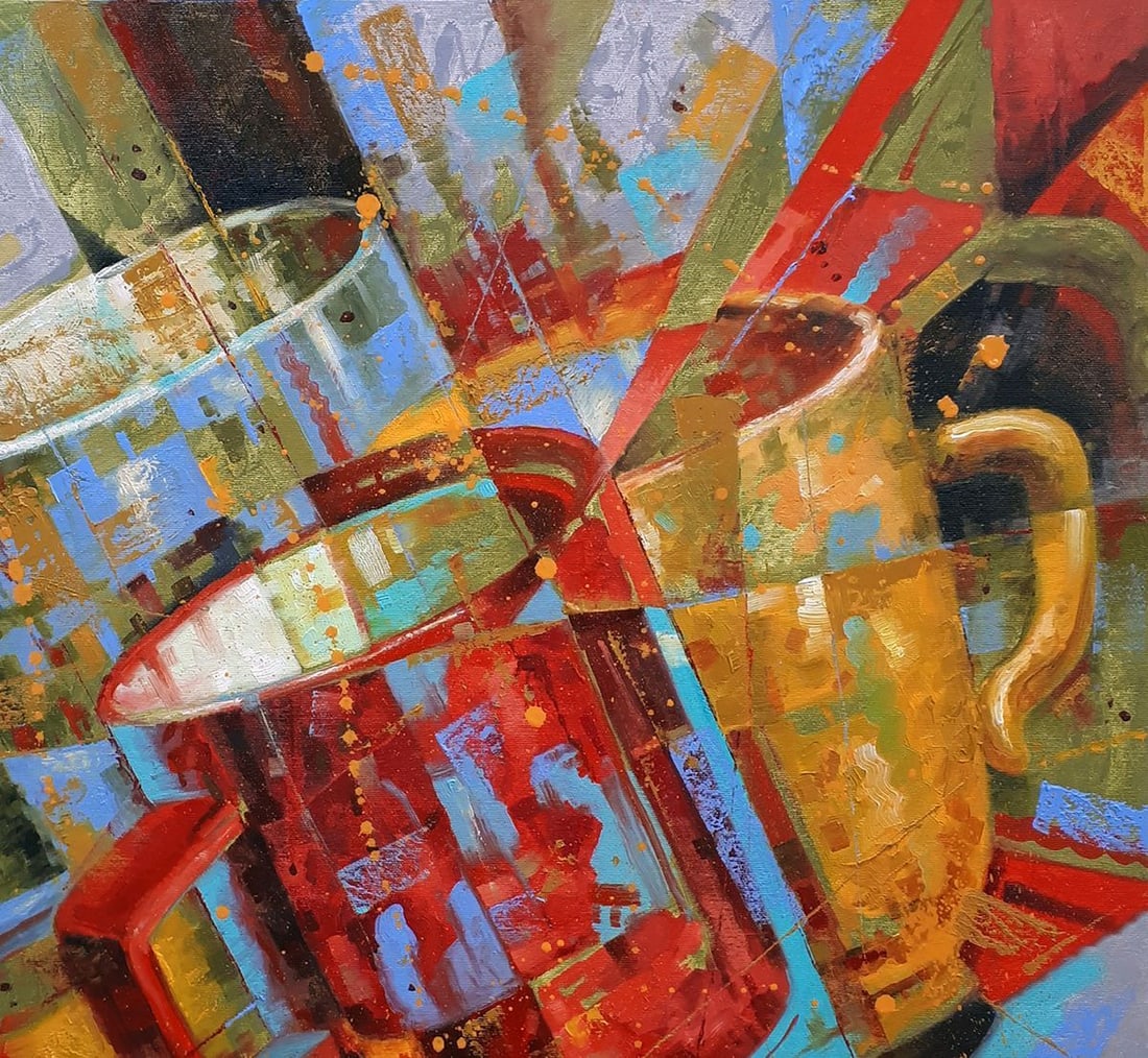 Oil painting Three cups Sergey Voichenko - 5