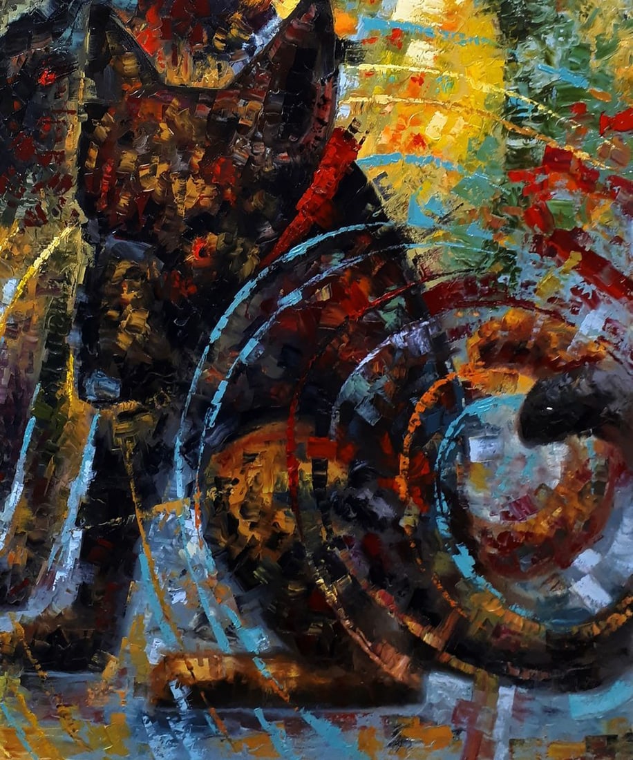 Oil painting The tail wags the dog Sergey Voichenko - 7