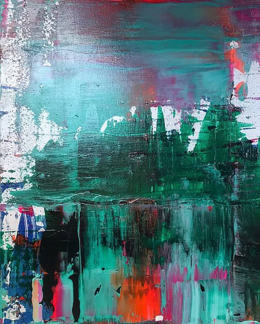 Acrylic painting Forest Lake Melezhik Olga - 6