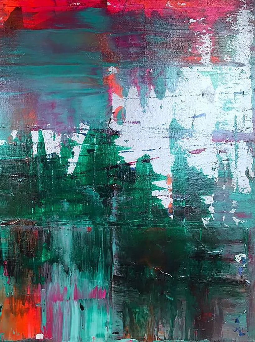 Acrylic painting Forest Lake Melezhik Olga - 7