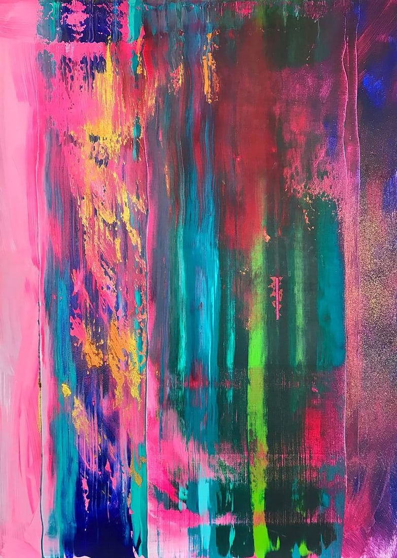 Acrylic painting Pursuit Melezhik Olga: Title: Acrylic painting Pursuit Melezhik Olga Description: No.Mel 41 *** ABOUT THIS PAINTING *** * TITLE: "Pursuit" * ARTISTS: Melezhik Olga * SIZE: 50x70 cm/'19.68x27.55 inches' * MEDIUM: acrylic, ca