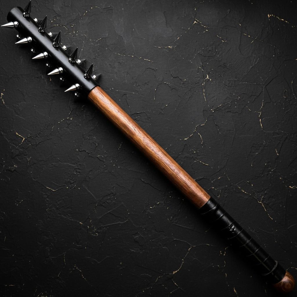 30 inch Spiked Medieval Mace Solid Hardwood Knight Club LARP Cosplay Bat - 4