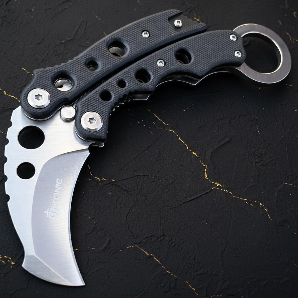 Predator Folding Karambit Pocket Knife 7CR17MOV Tactical Claw Blade G10 Handle - 3