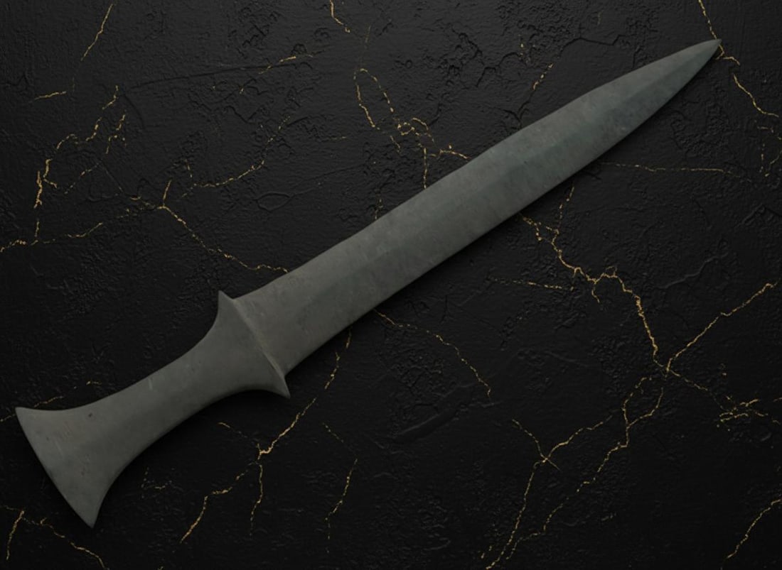 Ancient Scythian Akinak antique Sword Iron Blade Miniature Artifact 5th Century BC: Title:Ancient Scythian Akinak antique Sword Iron Blade Miniature Artifact 5th Century BC Description:This short akinakes sword represents a classic form associated with Scythian and early nomadic cult