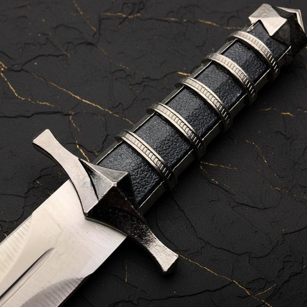 11 Inch Medieval Knights Dagger Roman Fantasy Sword with Cast Metal Scabbard - 2