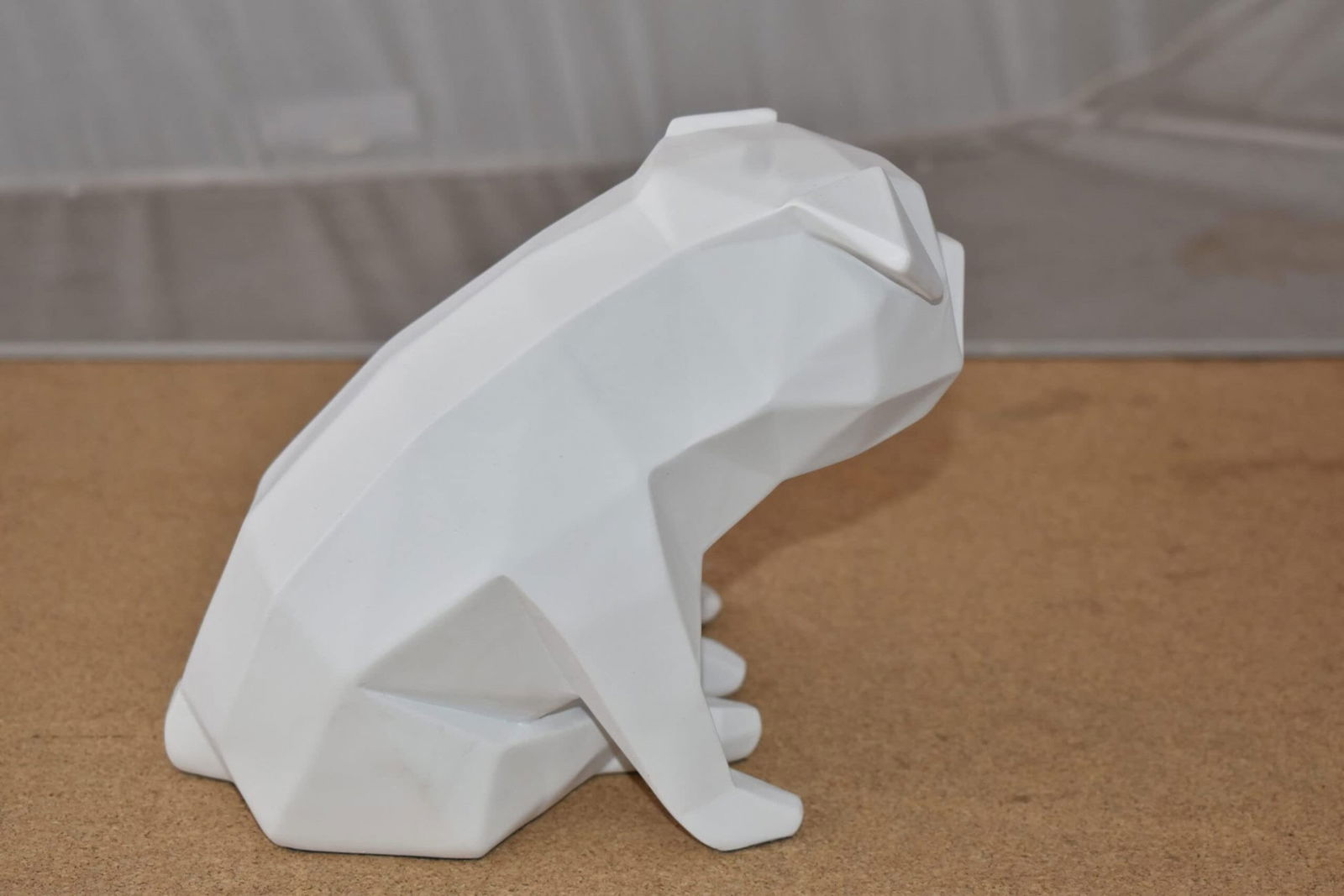 White Textiled Puppy Resin Statue Size: 9" x 6" x 7"H - 5