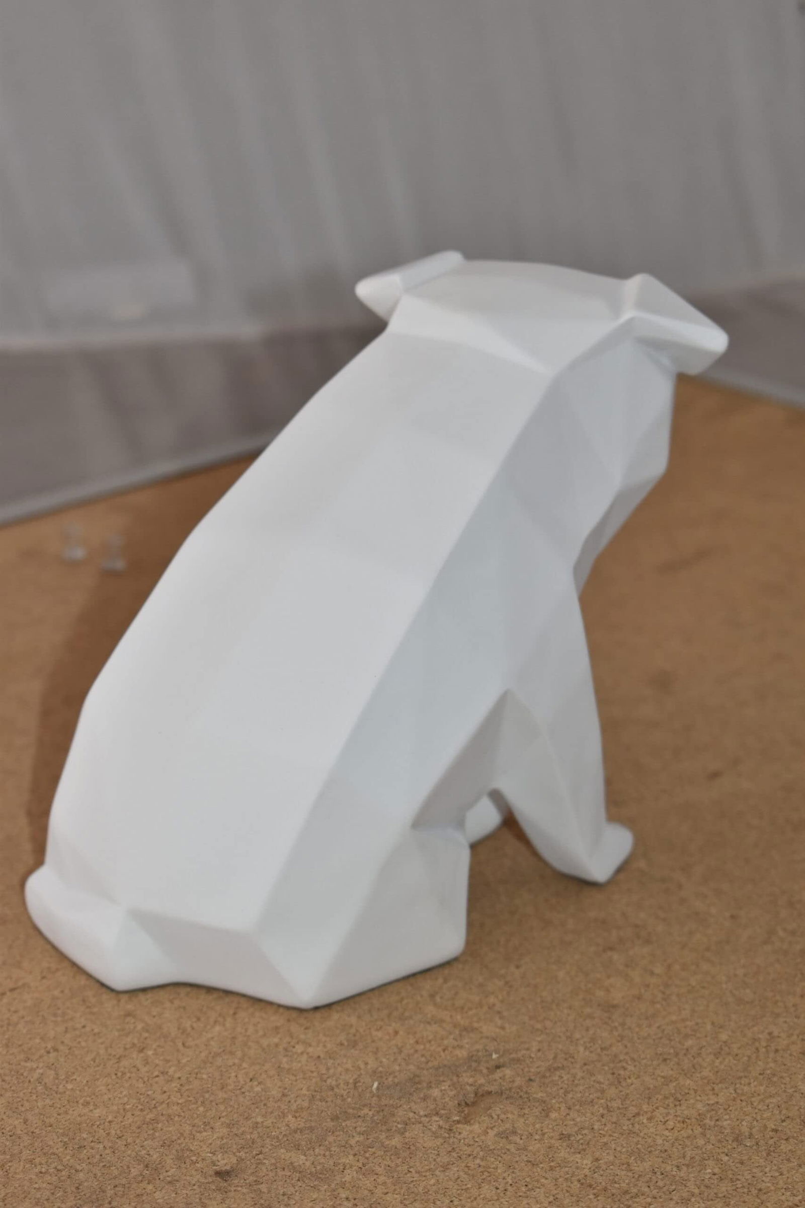 White Textiled Puppy Resin Statue Size: 9" x 6" x 7"H - 6