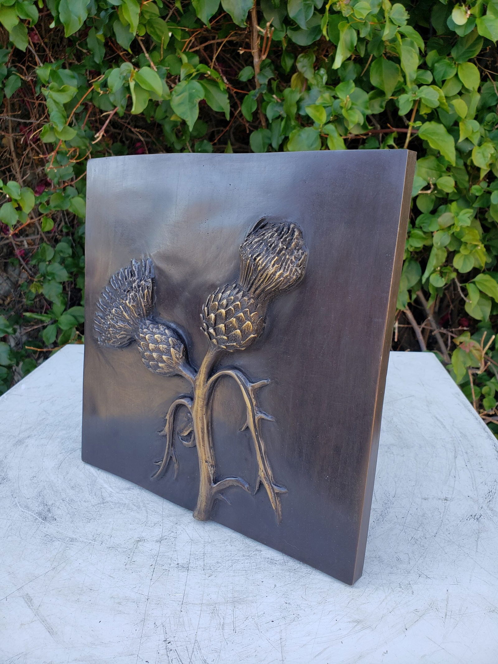 Blossoming Pineapples Bronze Wall decor Size: 10" x 10" x 1"H - 3