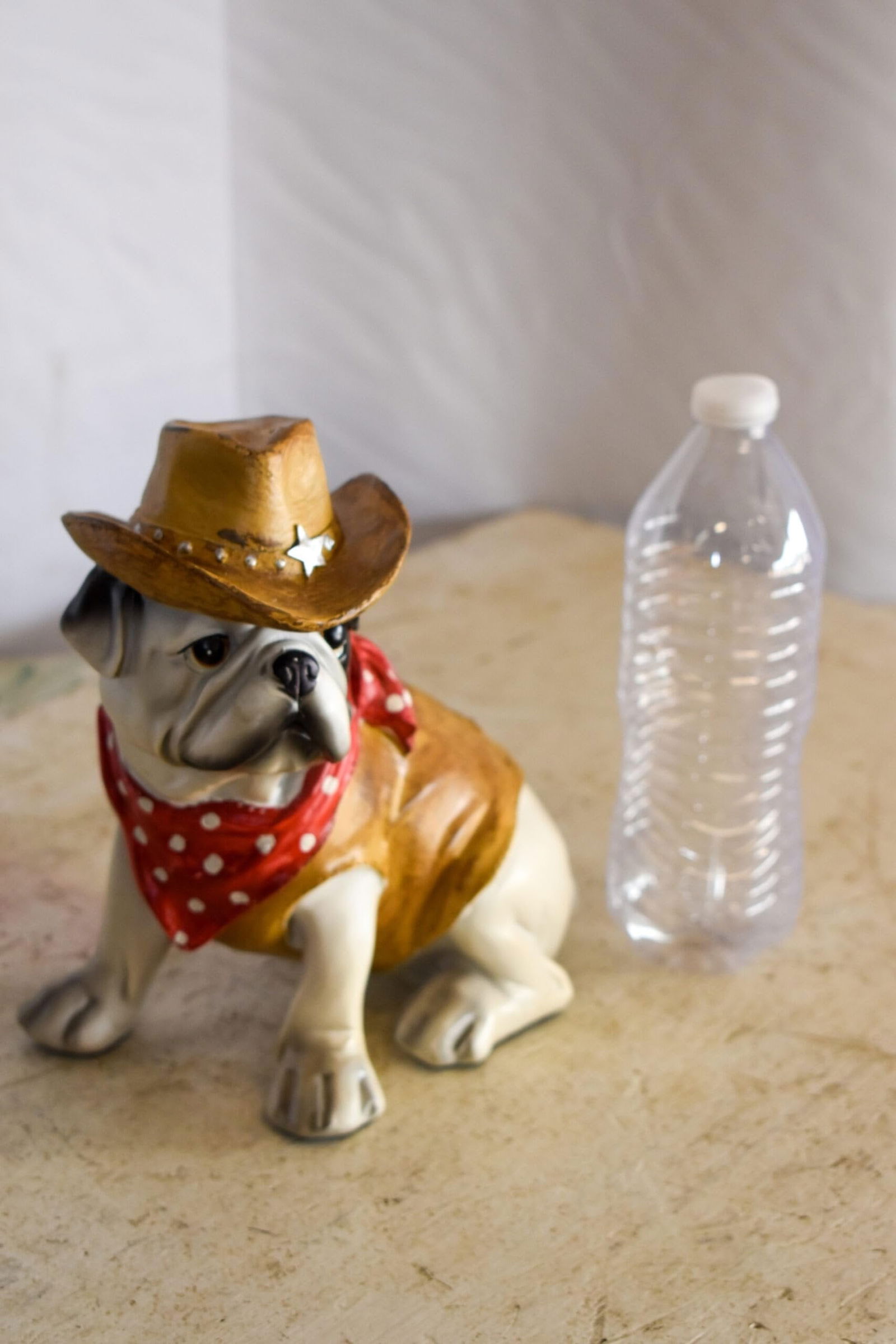 A Happy Dog Dressed as The Sheriff of The Town, Resin Statue 8" x 5" x 8"H - 5