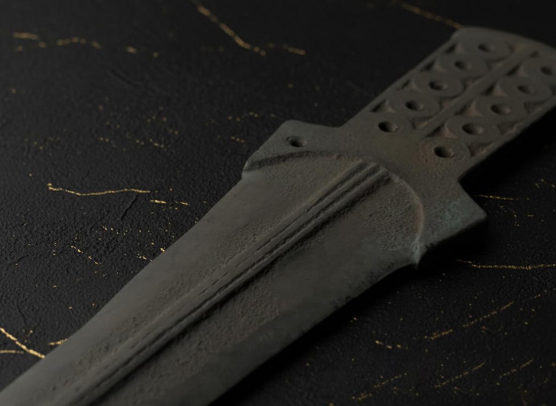 Cimmerian Iron Dagger Early Steppe Weapon Collectible Artifact 8th Century BC - 9