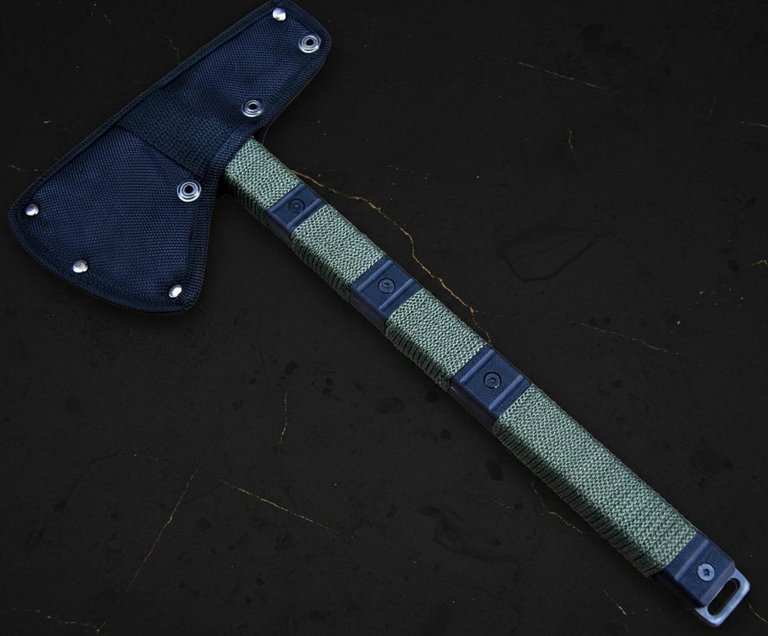 Full Tang Tactical Tomahawk 14.5" Survival Hunting Axe with Paracord Handle - 4