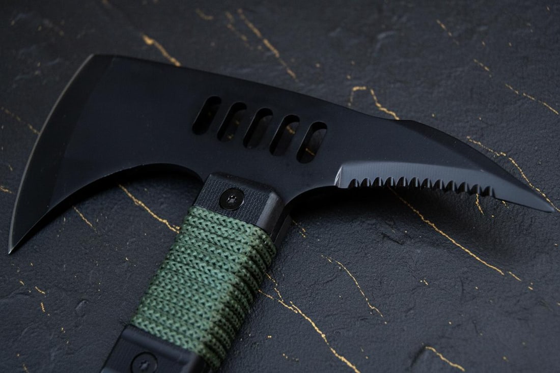 Full Tang Tactical Tomahawk 14.5" Survival Hunting Axe with Paracord Handle - 6