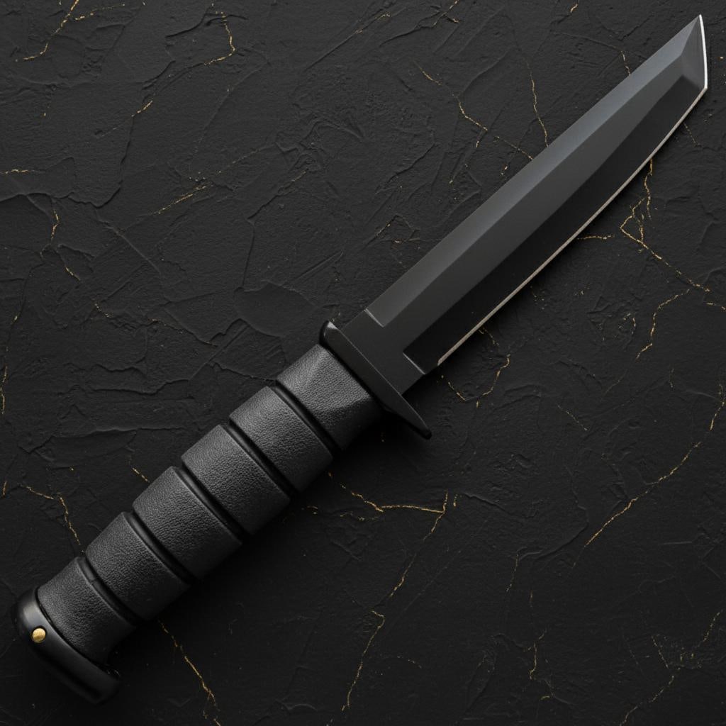 KA-BAR Style Tactical Survival Knife 12" Fixed Blade Half Serrated with Sheath - 4