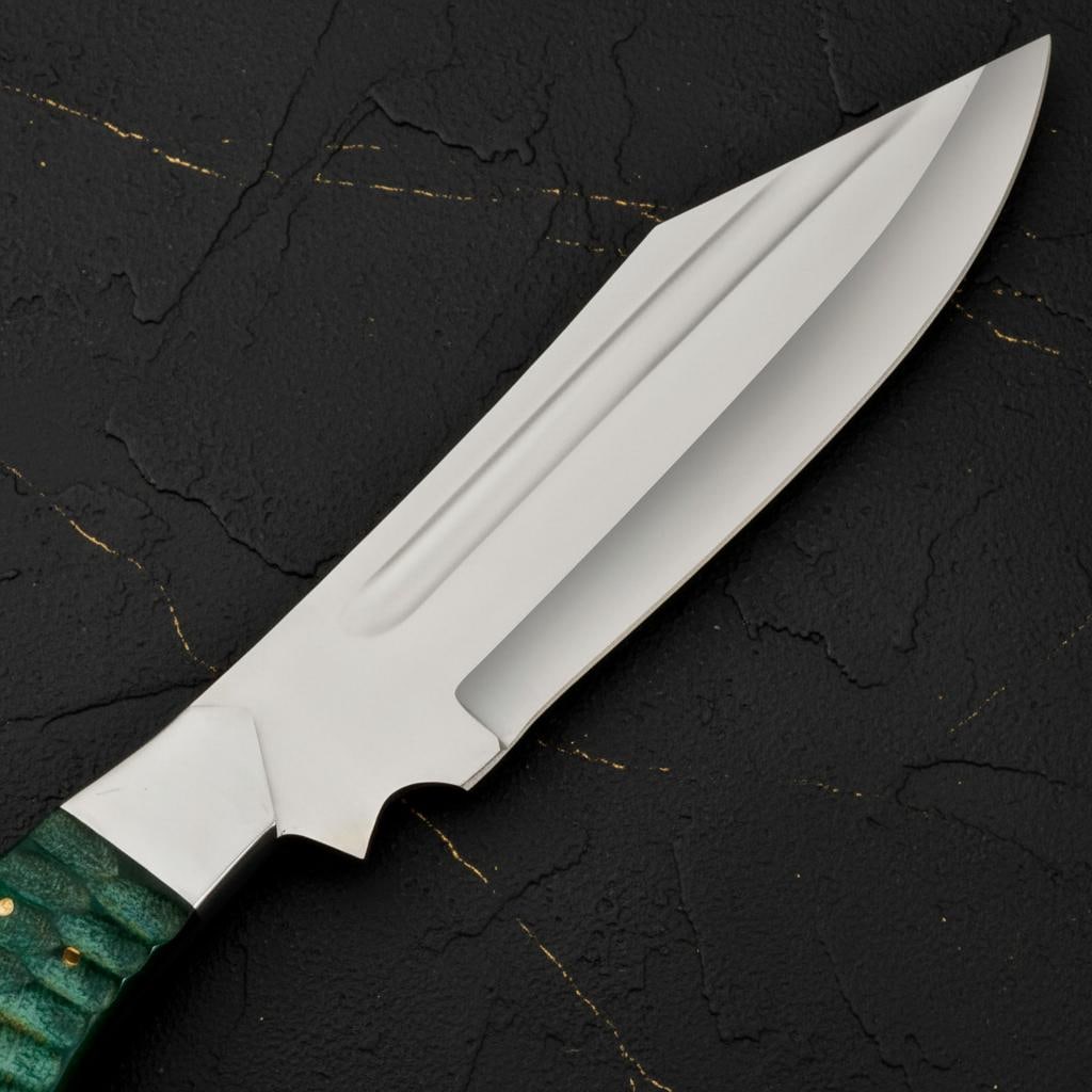 Custom Handmade D2 Steel Bowie Knife 15" Hunting Survival Knife w/ Leather Sheath - 3