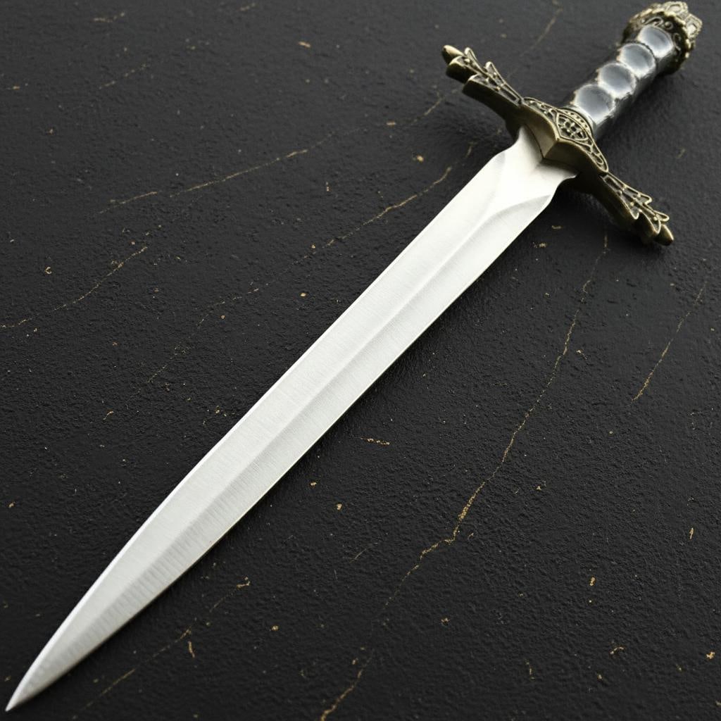 Ornate King Arthur Fantasy Dagger 13.5" Medieval Short Sword with Scabbard - 3