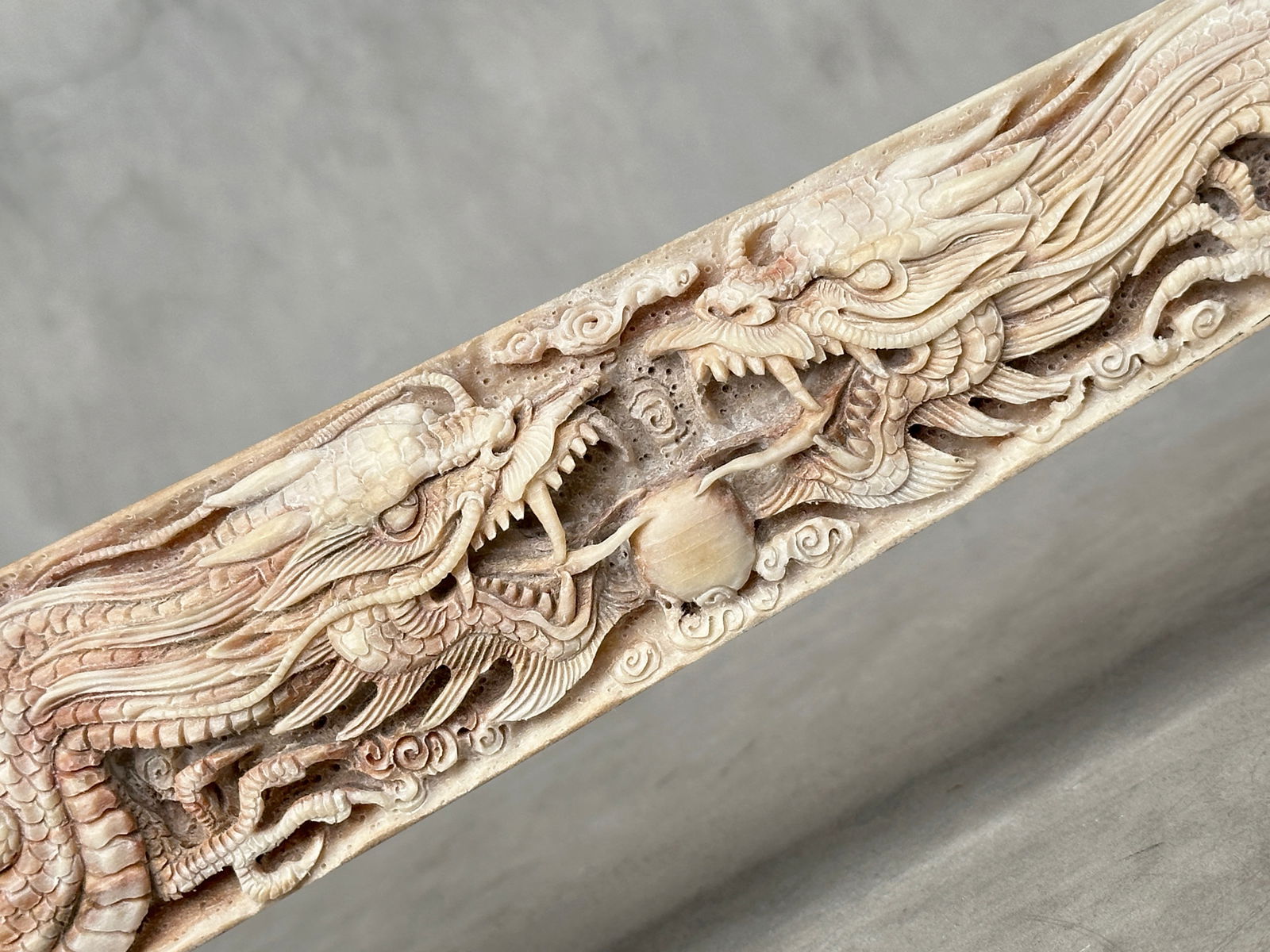 Extra large carved swordfish - Double Dragon motif - 3