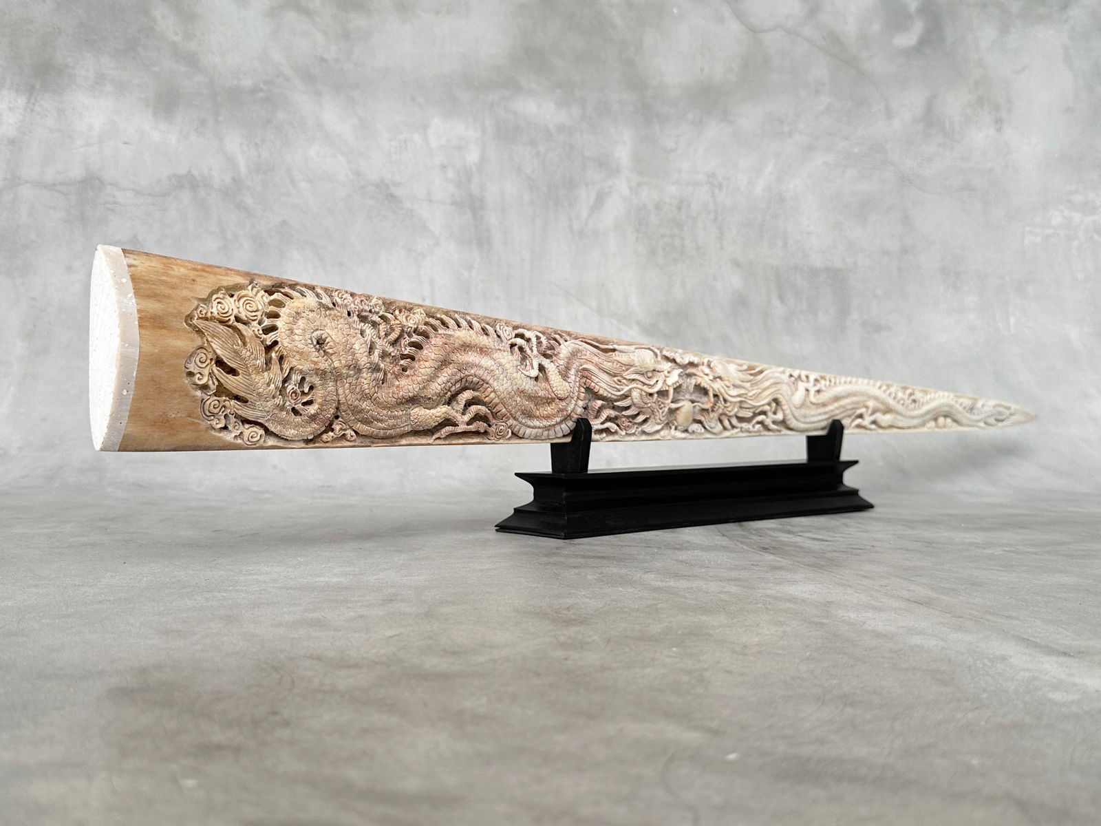 Extra large carved swordfish - Double Dragon motif - 4