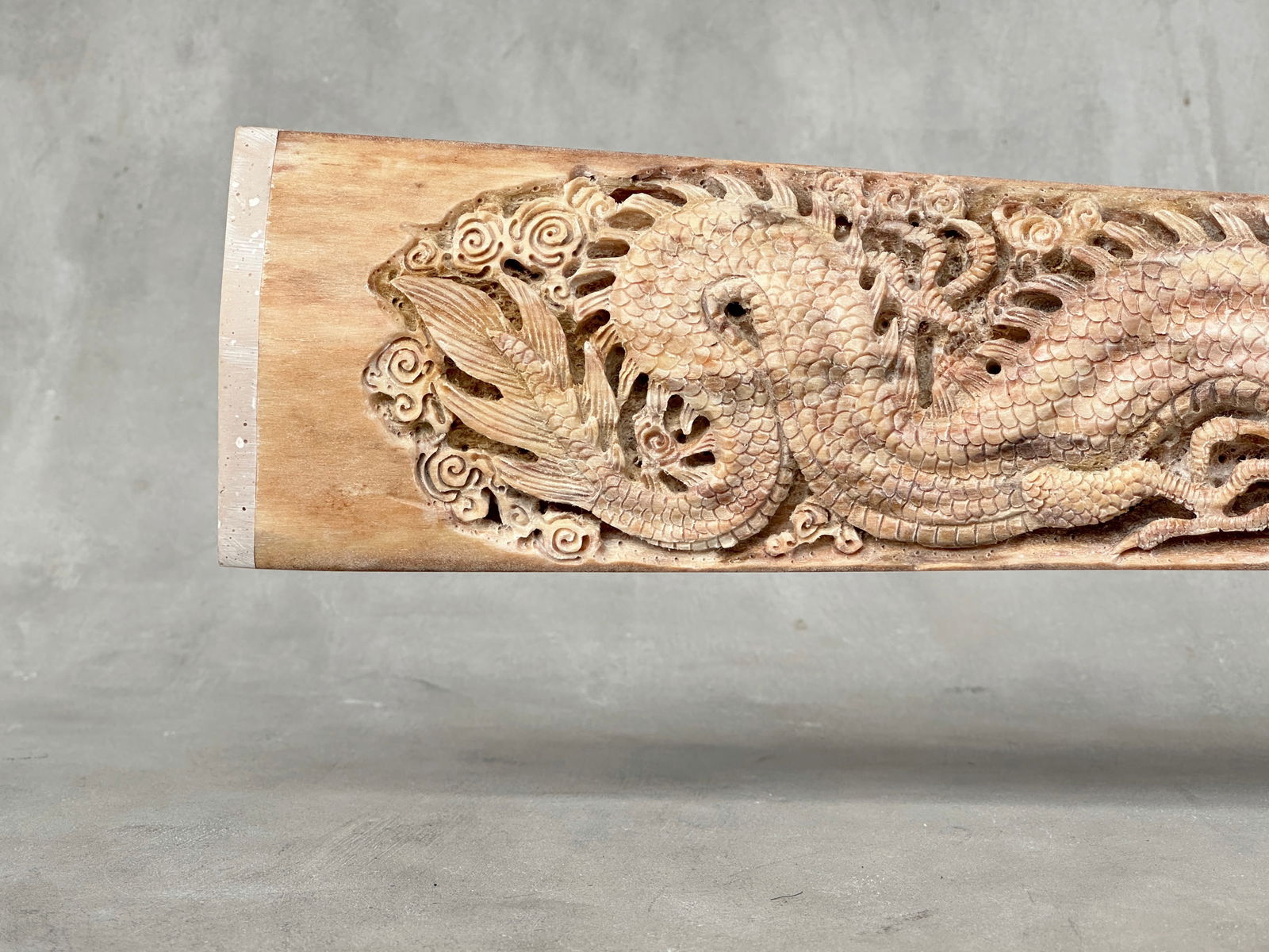 Extra large carved swordfish - Double Dragon motif - 5