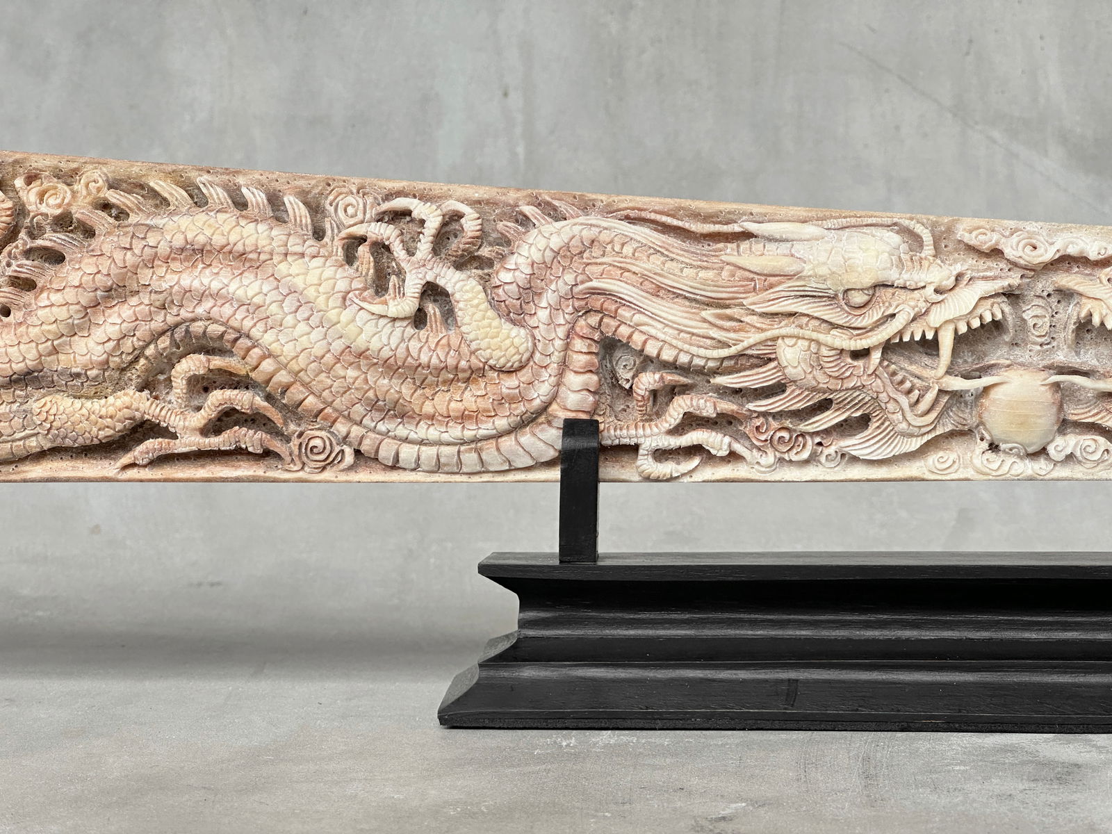 Extra large carved swordfish - Double Dragon motif - 6