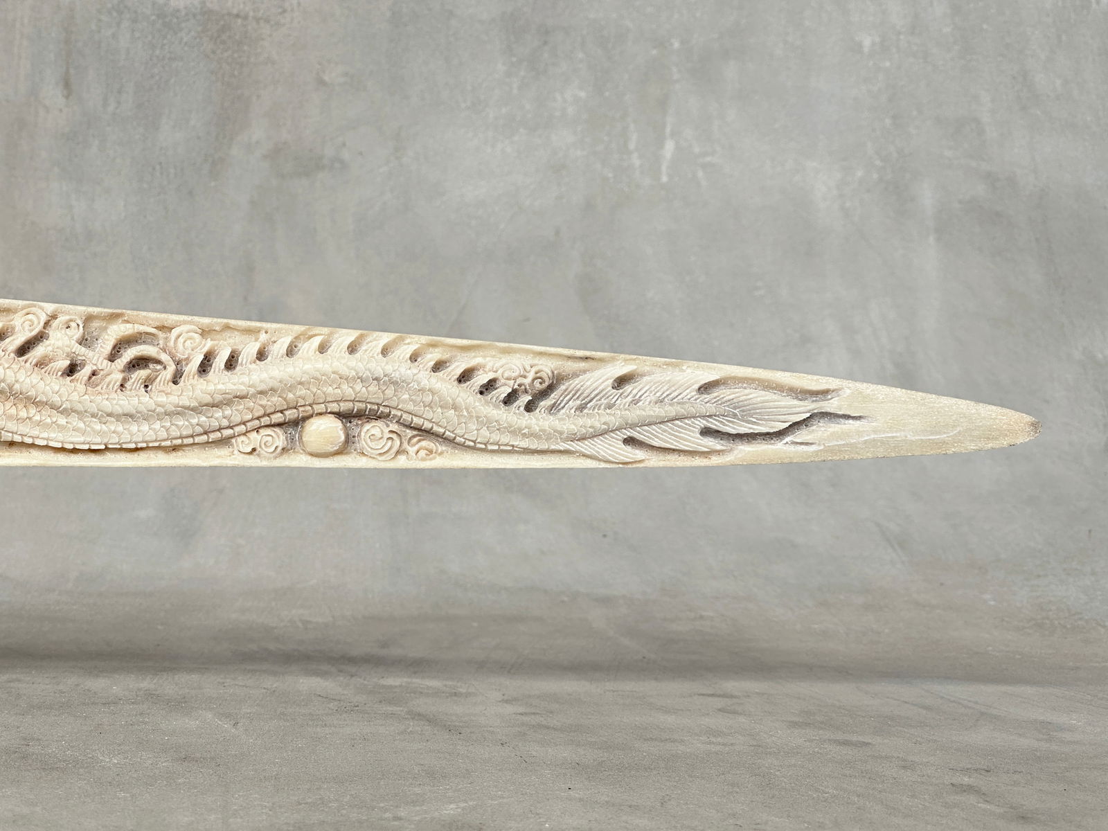 Extra large carved swordfish - Double Dragon motif - 9