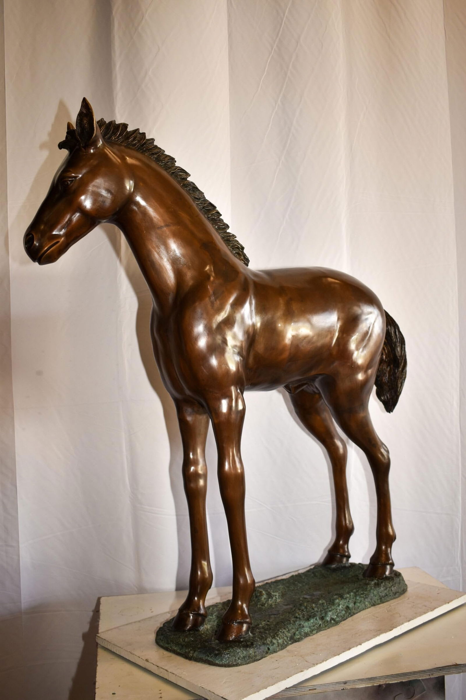Standing Pony Made of Bronze Statue 47" x 12" x 48"H - 5