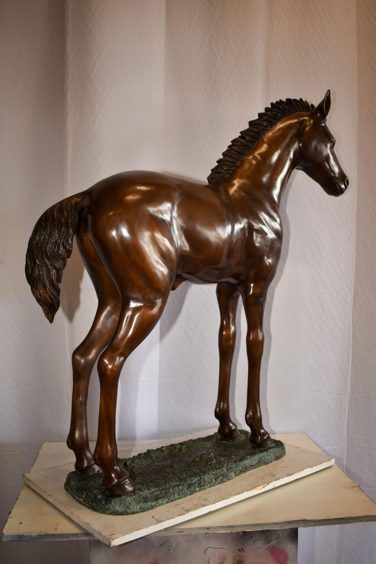 Standing Pony Made of Bronze Statue 47" x 12" x 48"H - 8